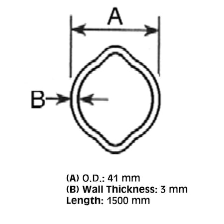 Aftermarket W087637 New Hay Tedder Outer Profile Tube Fits Ford New Holland 156 278820